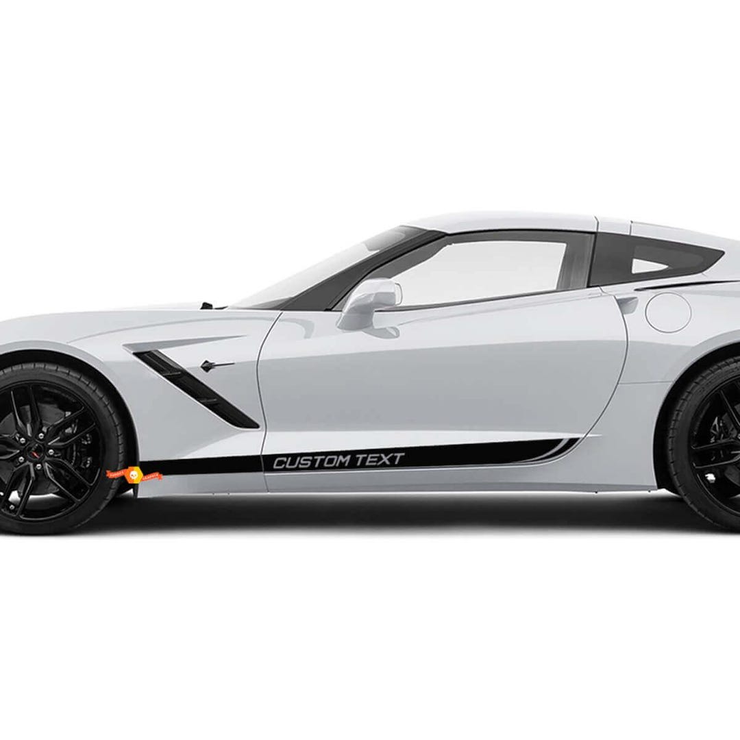 Racing Stripe Rocker Panel Door Side Stripes Vinyl Decals Stickers for ...