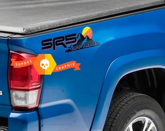 2 SR5 Off Road Mountain Vintage Sol Sol JDM Estilo Cama Lado Vinilo Pegatinas Calcomanía Toyota Tacoma Tundra FJ Cruiser 2 colores - 8733