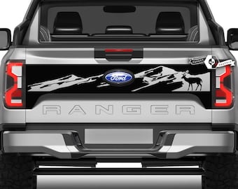 Deer Mountains Style Tailgate Bed Side Vinyl Decals Stickers for Ford Ranger