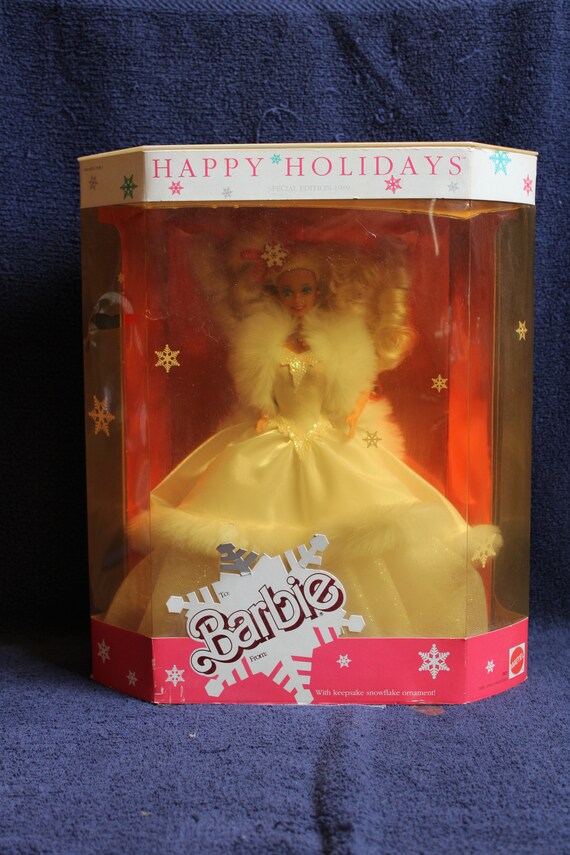 Vintage 1989 Happy Holidays Barbie Doll Special Edition in BOX GS1