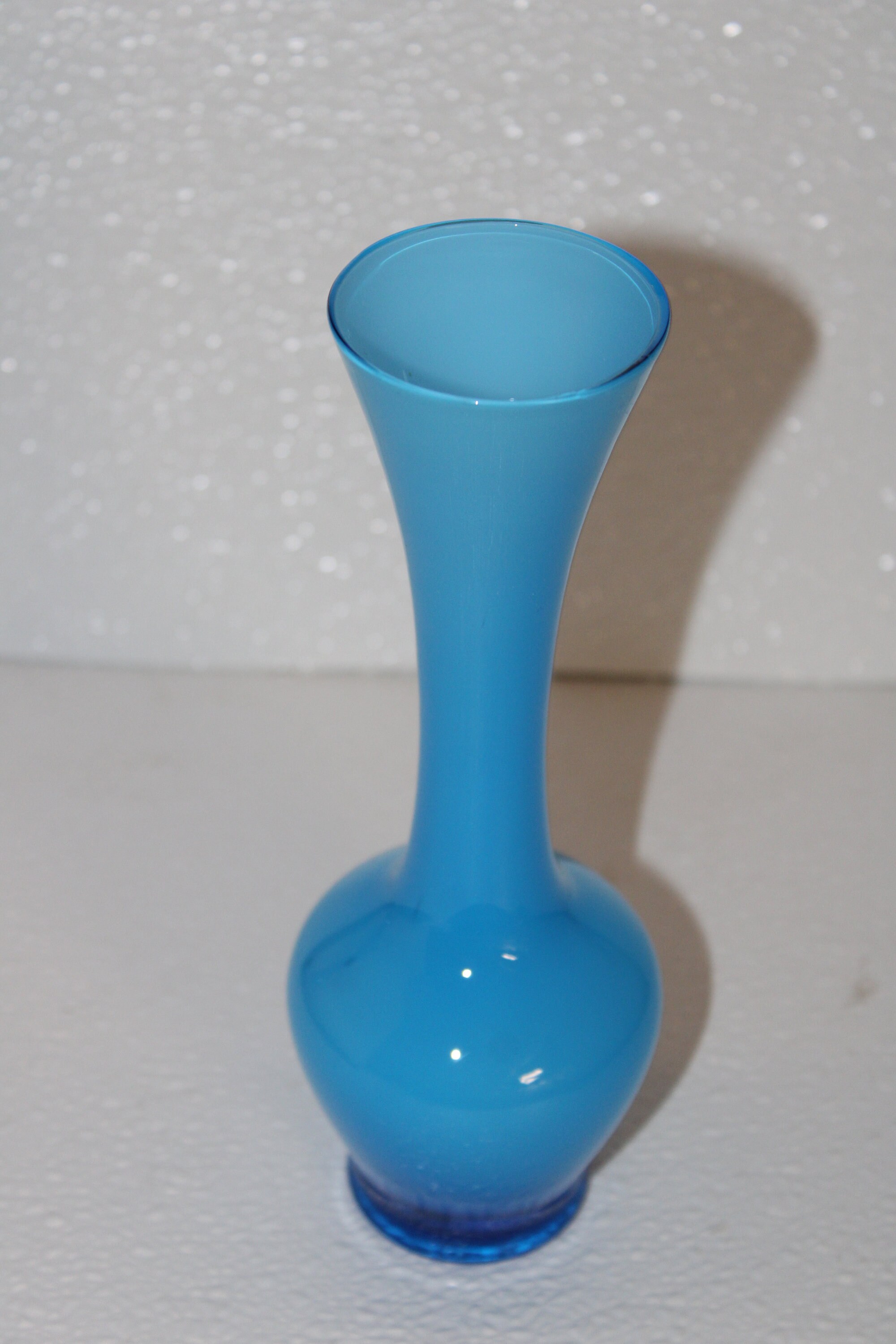 Vintage Cobalt Blue Tall Stem Glass Vase OR Vintage Blue Etsy