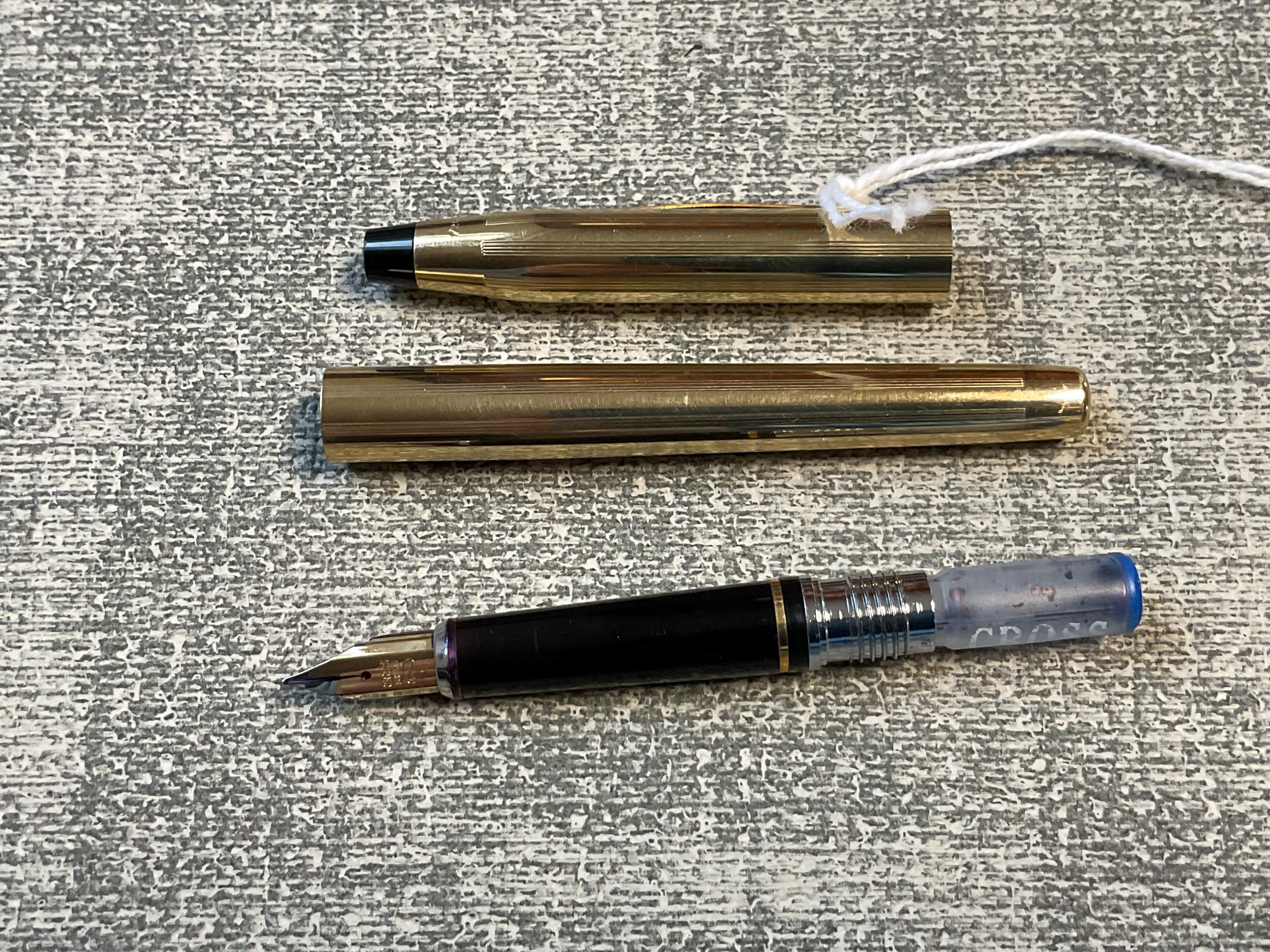 CROSS Fountain Pen 1/20 10K Gold Filled With 14K 585 Gold Nib P2
