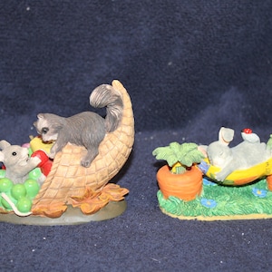 Choice Silvestri Woodland Creatures Cornucopia OR Charming Tails Figurine &quot;Mid - Day Snooze&quot; Fitz & Floyd M#32-605/606 NO BOX