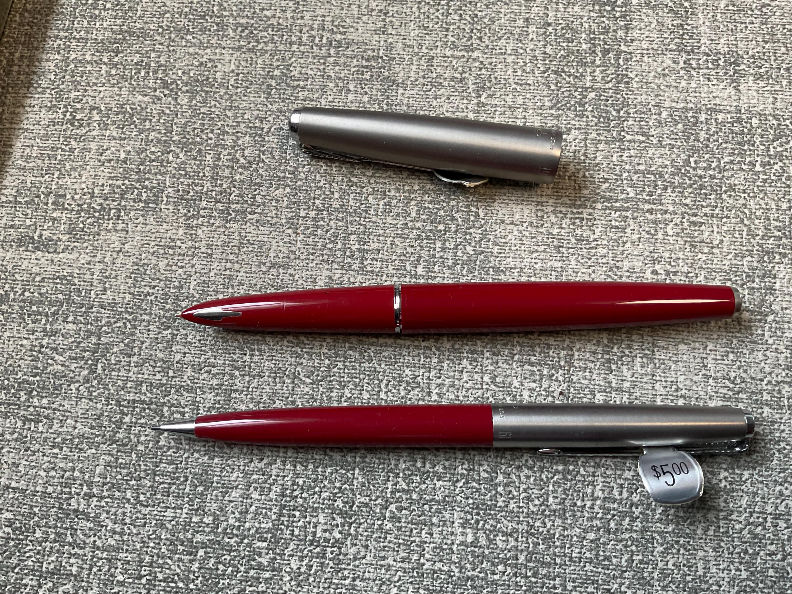 Vintage Red Parker 61 Fountain Pen & Pencil Set in Box P4-736 - Etsy