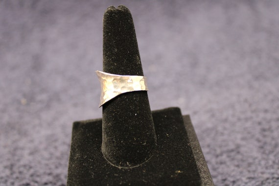 Hammered Sterling Ring Very Unique - image 5