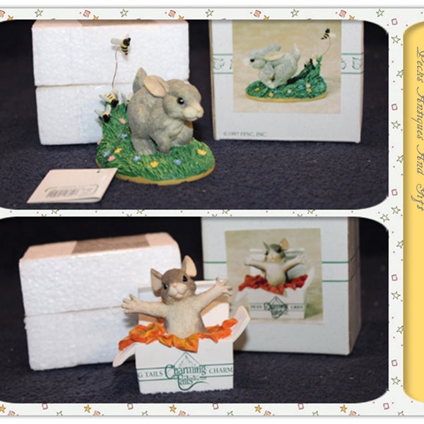 Choice Charming Tails The Chase is On #87/386 Bunny figurine Dean Grif OR Charming Tails Silvestri Event Piece Take Me Home M#25-360/361