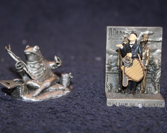 Choice: Vintage Hallmark Little Gallery Fine Pewter Girl With Pink