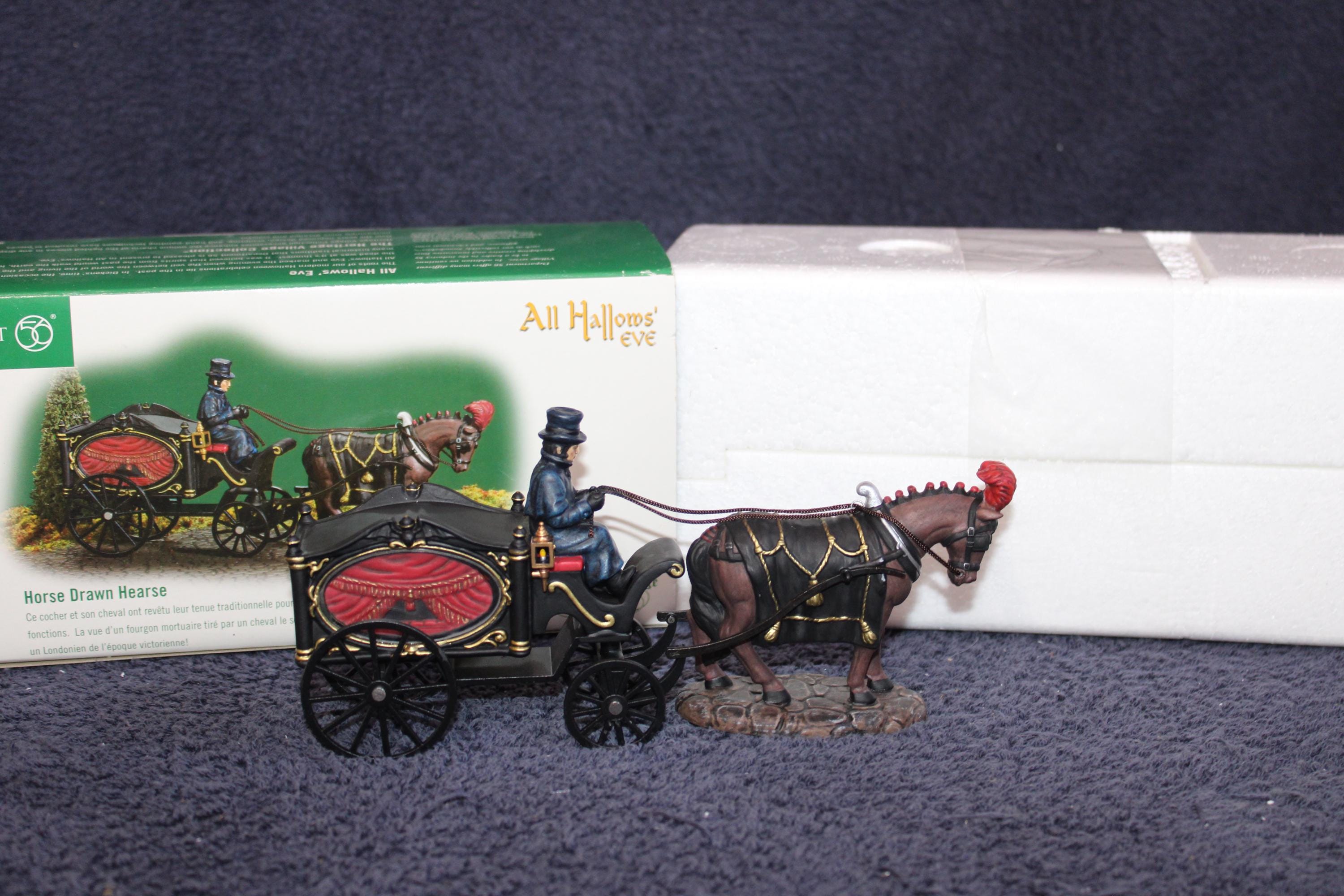 Dept 56 All Hallows' Eve Halloween Horse Drawn Hearse Dickens