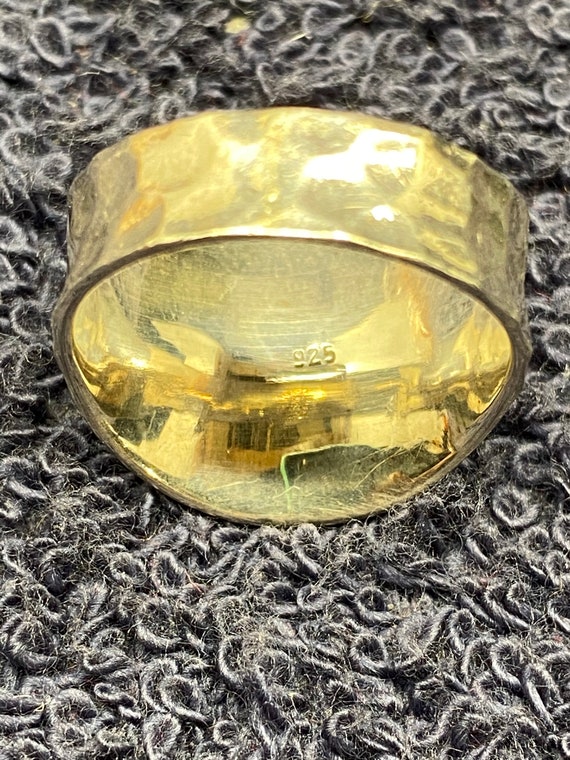 Hammered Sterling Ring Very Unique - image 8