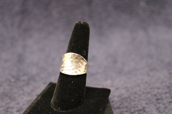 Hammered Sterling Ring Very Unique - image 6