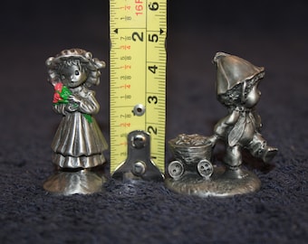 Choice: Hallmark Little Gallery Pewter Girl With Flowers OR 1983