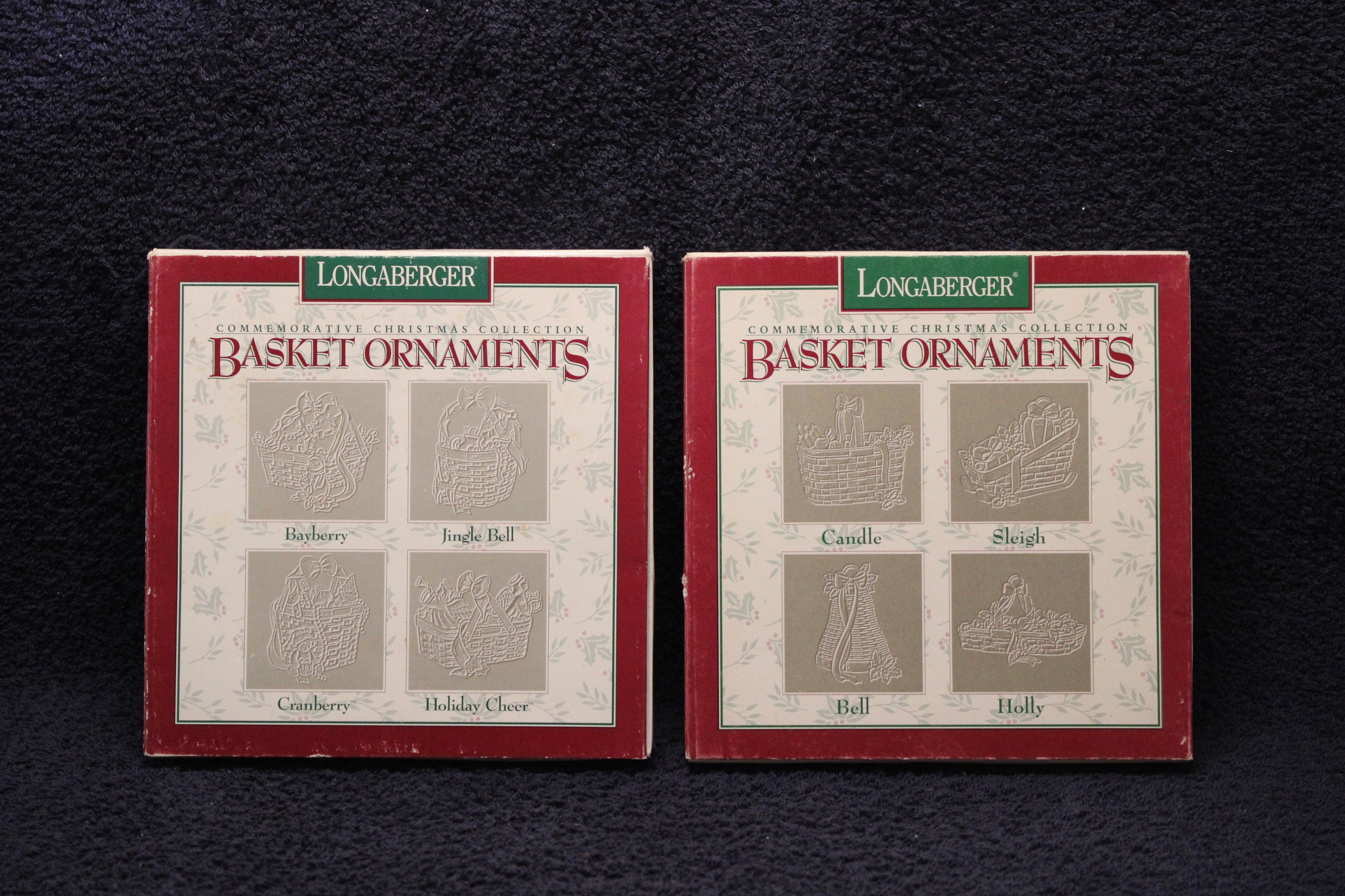 Longaberger Commemorative Christmas Collection Basket Ornaments