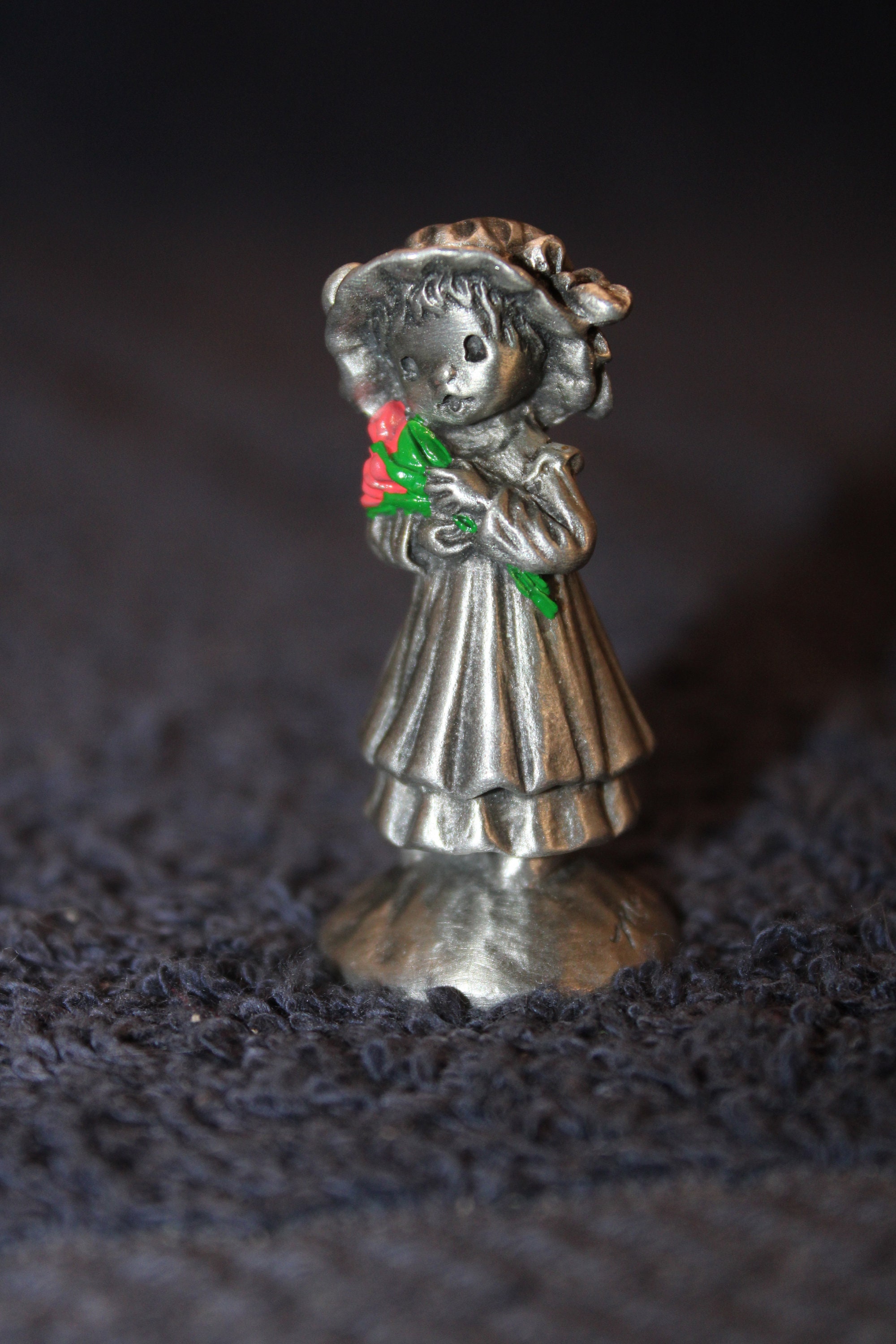 Choice: Hallmark Little Gallery Pewter Girl With Flowers OR 1983