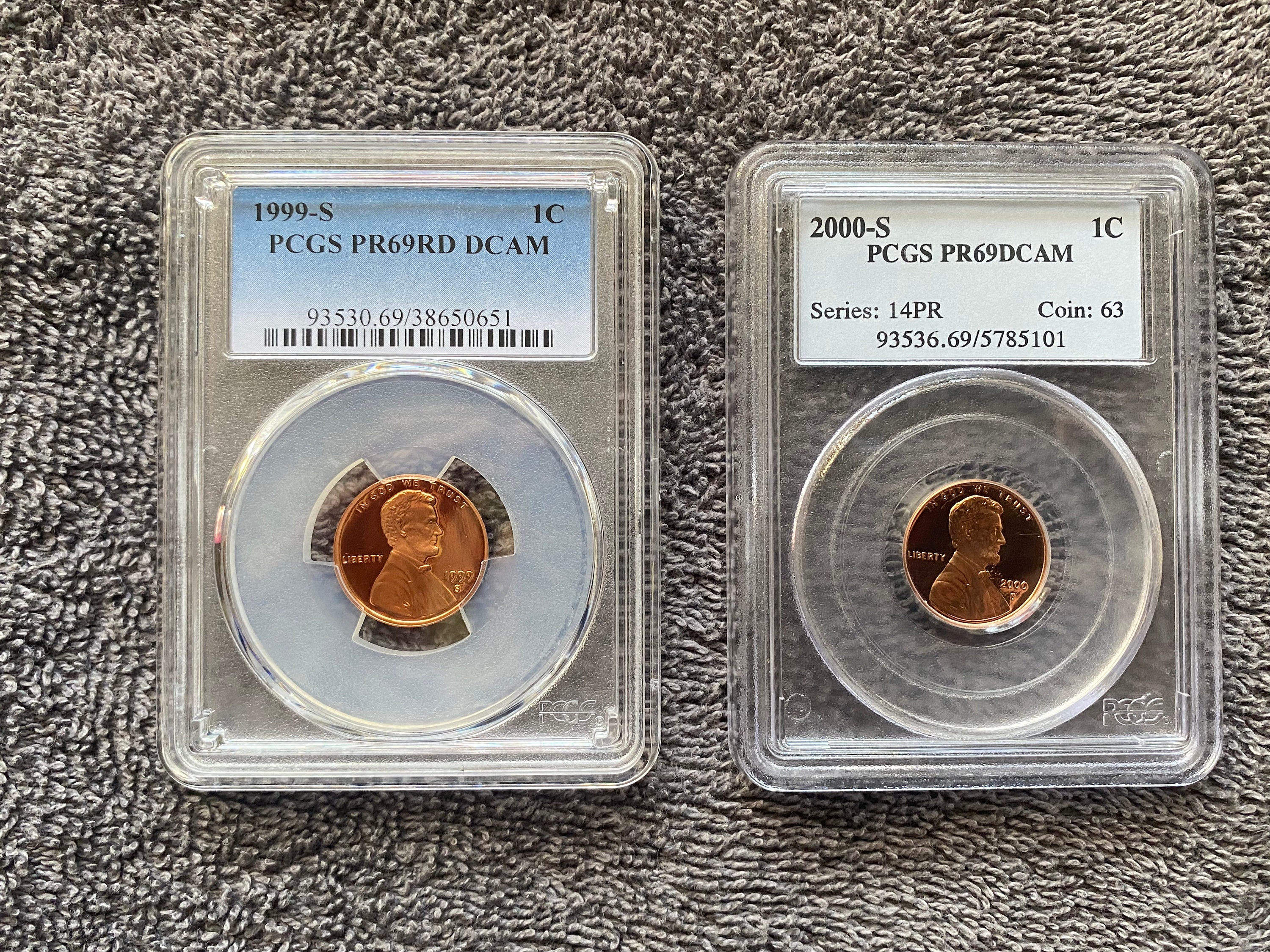 Choice 1999-S Proof Lincoln Cent PCGS PR69RD DCAM or 2000-S