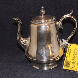19th Century American Pewter Tea Pot Water Silver Plating  Box# A-5