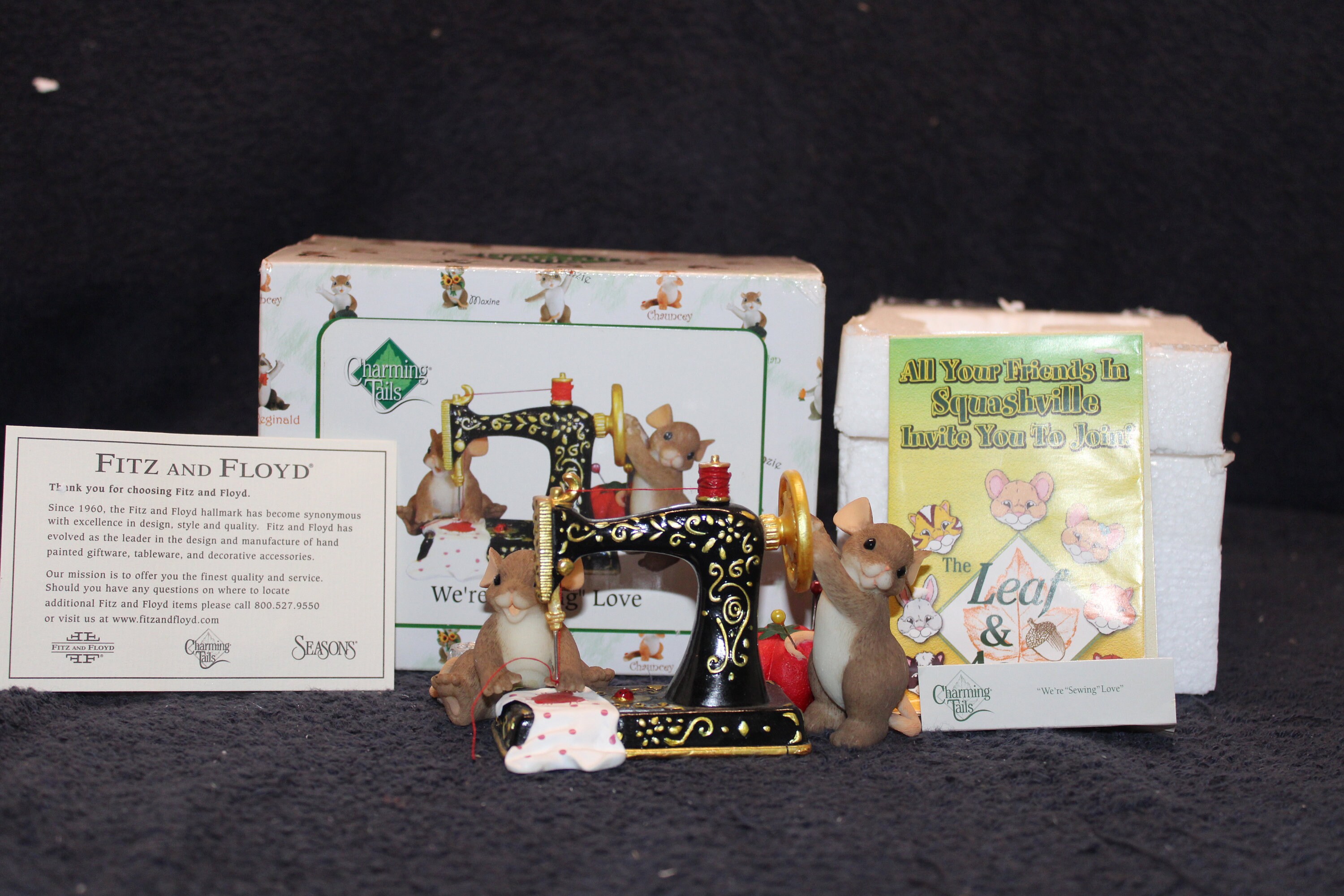 Charming Tails Fitz and Floyd We're Sewing Love 84/149 OR Charming