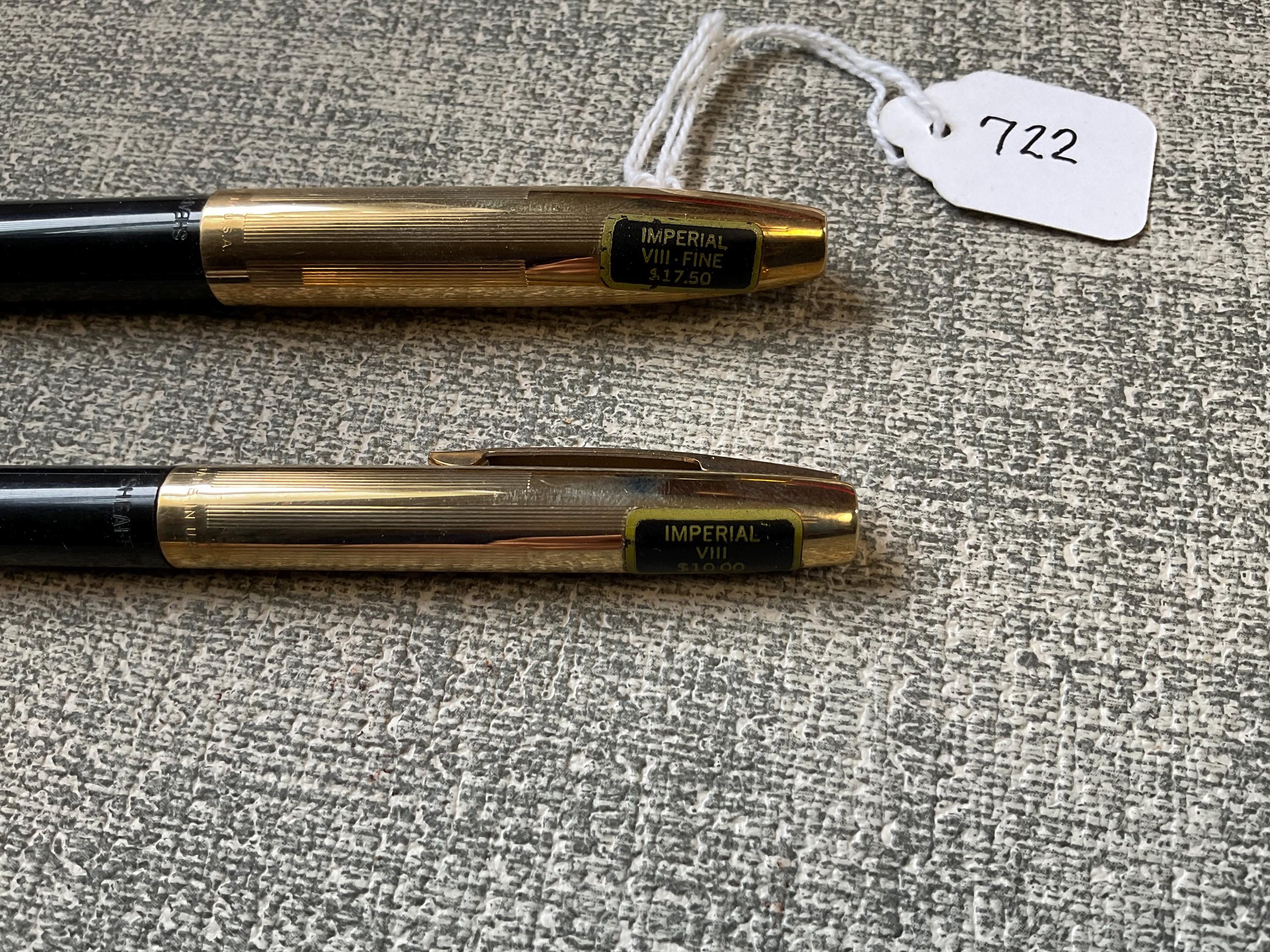 Vintage Sheaffer's White Dot Fountain Pen & Pencil Set 14k Gold