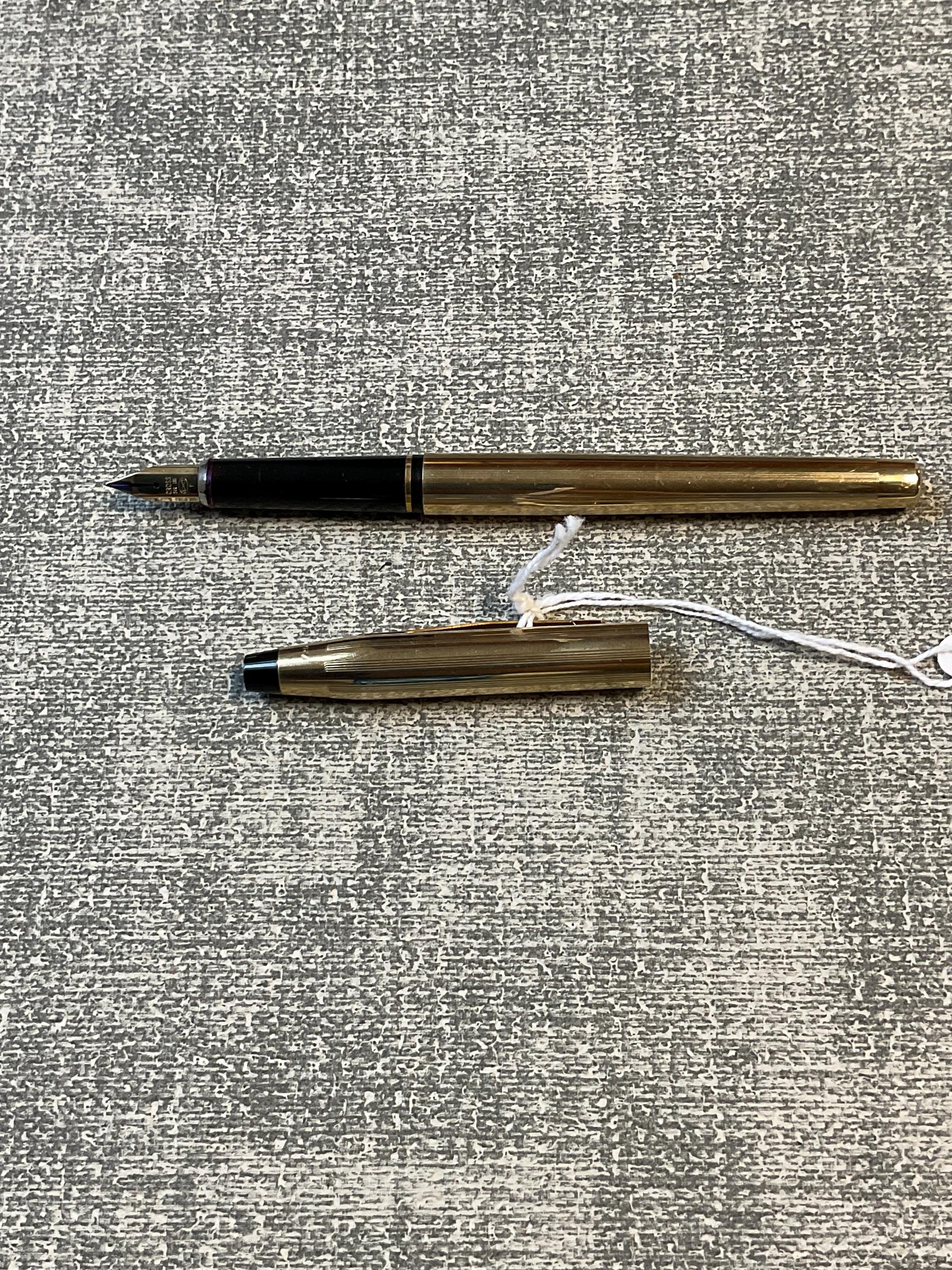 CROSS Fountain Pen 1/20 10K Gold Filled With 14K 585 Gold Nib P2