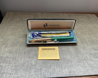 Sheaffer Fountain Pen Green With Case P1-758