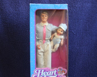 The Heart Family Dad and Baby Boy Doll Set 1984 Mattel GB4-91