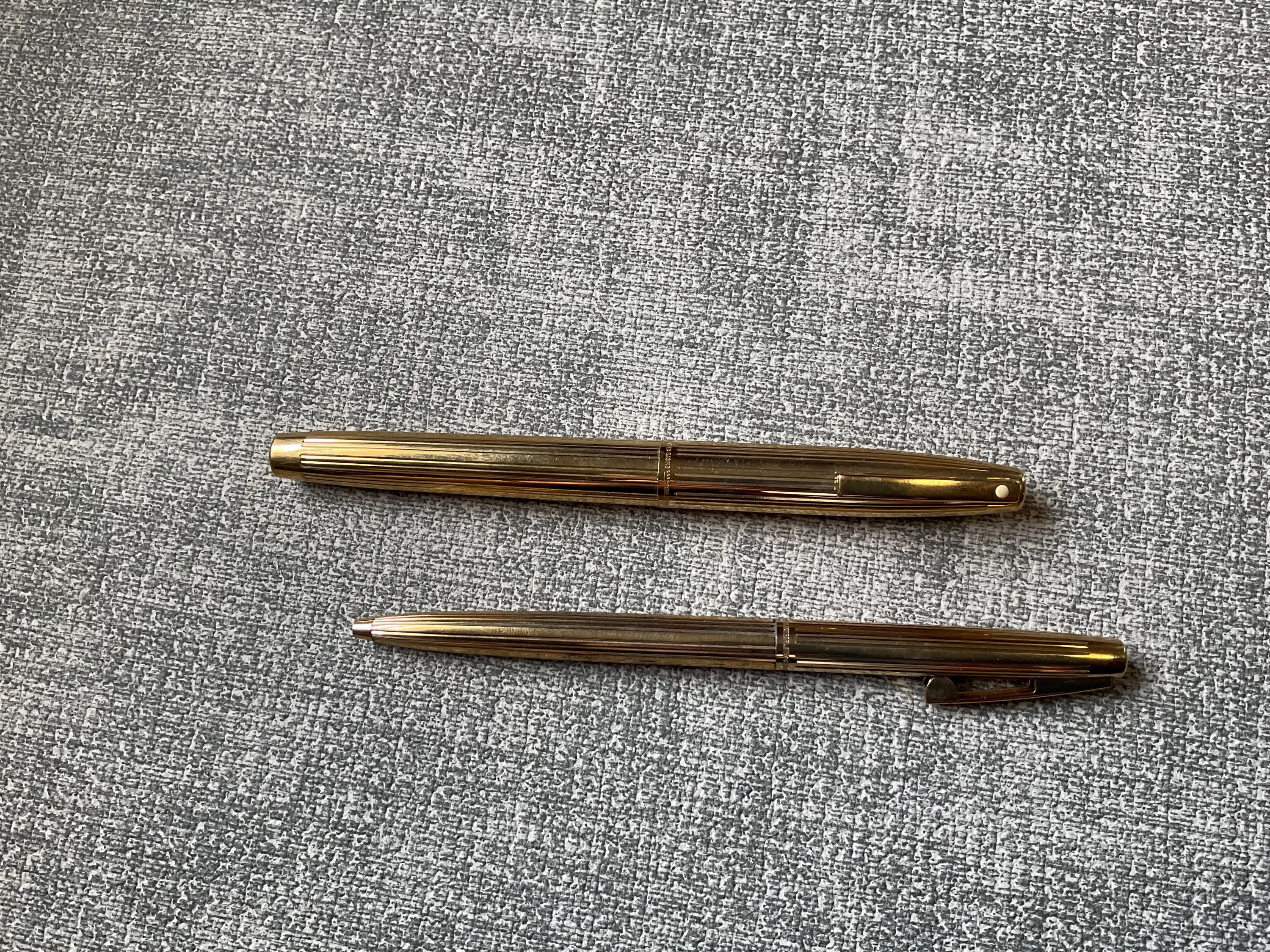 Vintage Sheaffer Gold Electroplated Fountain Pen With 14k Gold Nib