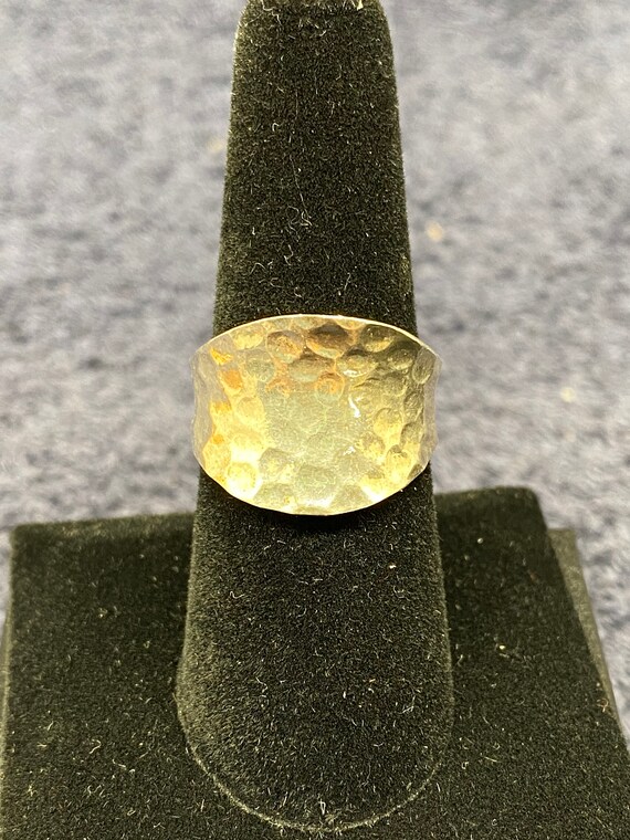 Hammered Sterling Ring Very Unique - image 7