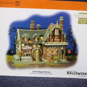 Dept 56 Snow Village Halloween “croak-n-haggard Mortuary