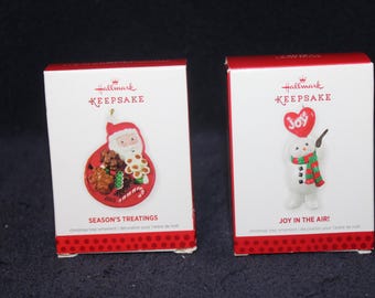 Choice: Hallmark Keepsake Ornament Season's Treatings #5 in Series OR Hallmark Christmas Ornament Joy In The Air LA17