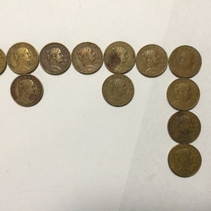 Lot of 12) 1958-1966 Cinco Centavos Mexico Coins