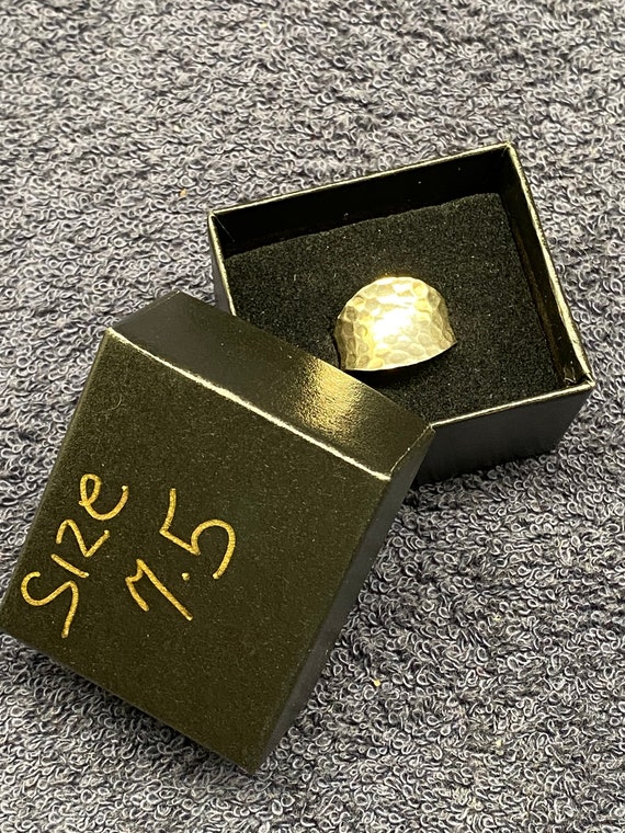 Hammered Sterling Ring Very Unique - image 10