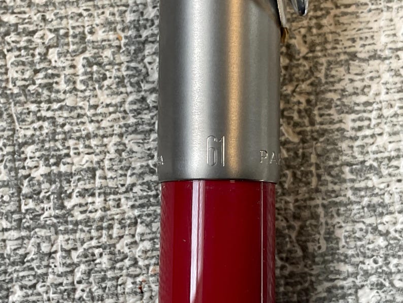 Vintage Red Parker 61 Fountain Pen & Pencil Set in Box P4-736 - Etsy