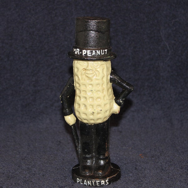 Mr Peanut Cast Iron Bank Etsy
