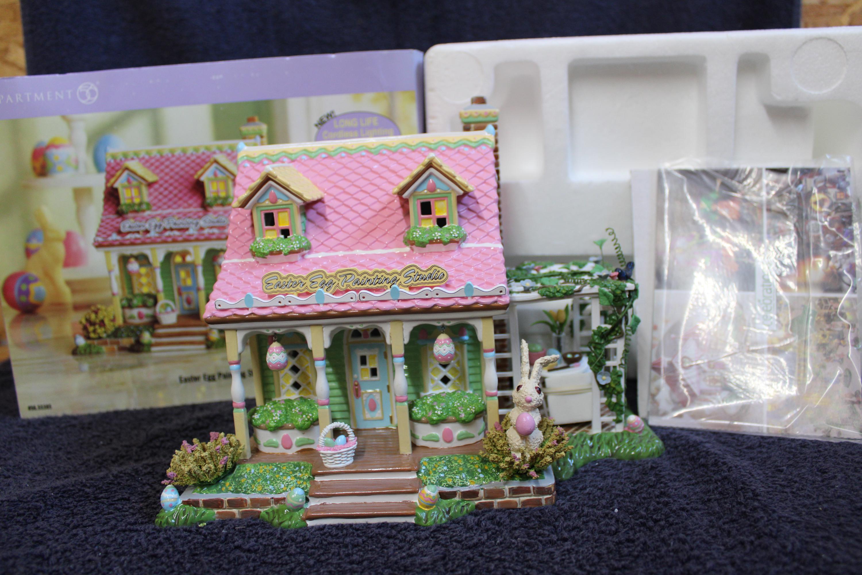 Department 56 Snow Village Easter Egg Painting Studio #55385 LA12