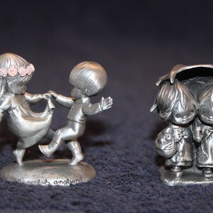 フィギュア（Hallmarkのfine pewter） Choice: Hallmark Pewter Figurine Girl Boy Dancing OR Hallmark