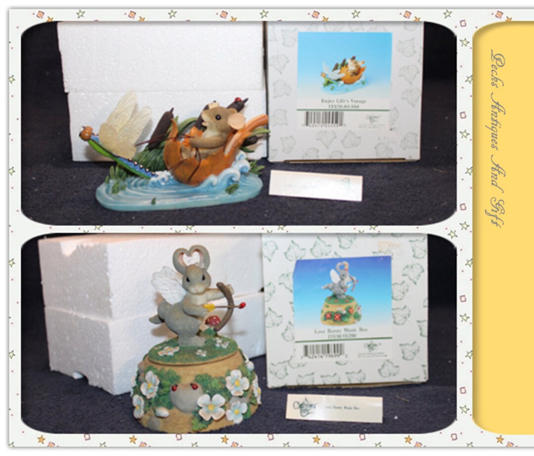 Charming Tails チャーミングテイルズ　子羊　アメリカ雑貨 Choice Charming Tails Fitz and Floyd Enjoy Life's Voyage (tan Leaf
