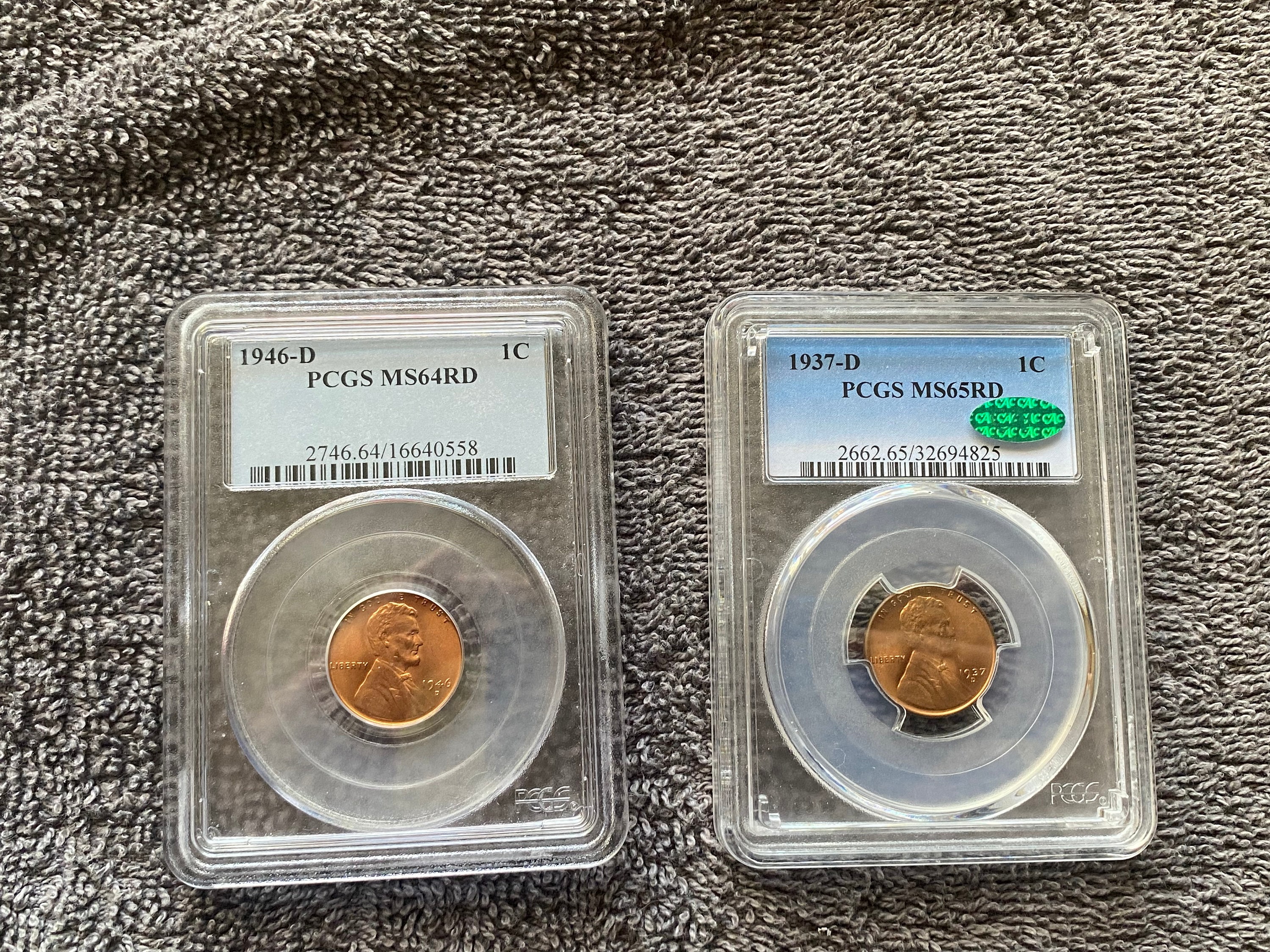 Choice 1946-D PCGS MS64RD 1C Lincoln Wheat Penny OR 1937 D Lincoln ...
