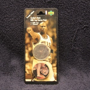 1995 Never Opened Upper Deck Premier Edition Michael Jordan&#39;s Back Milk Cap POG Starter Pack T#22F3