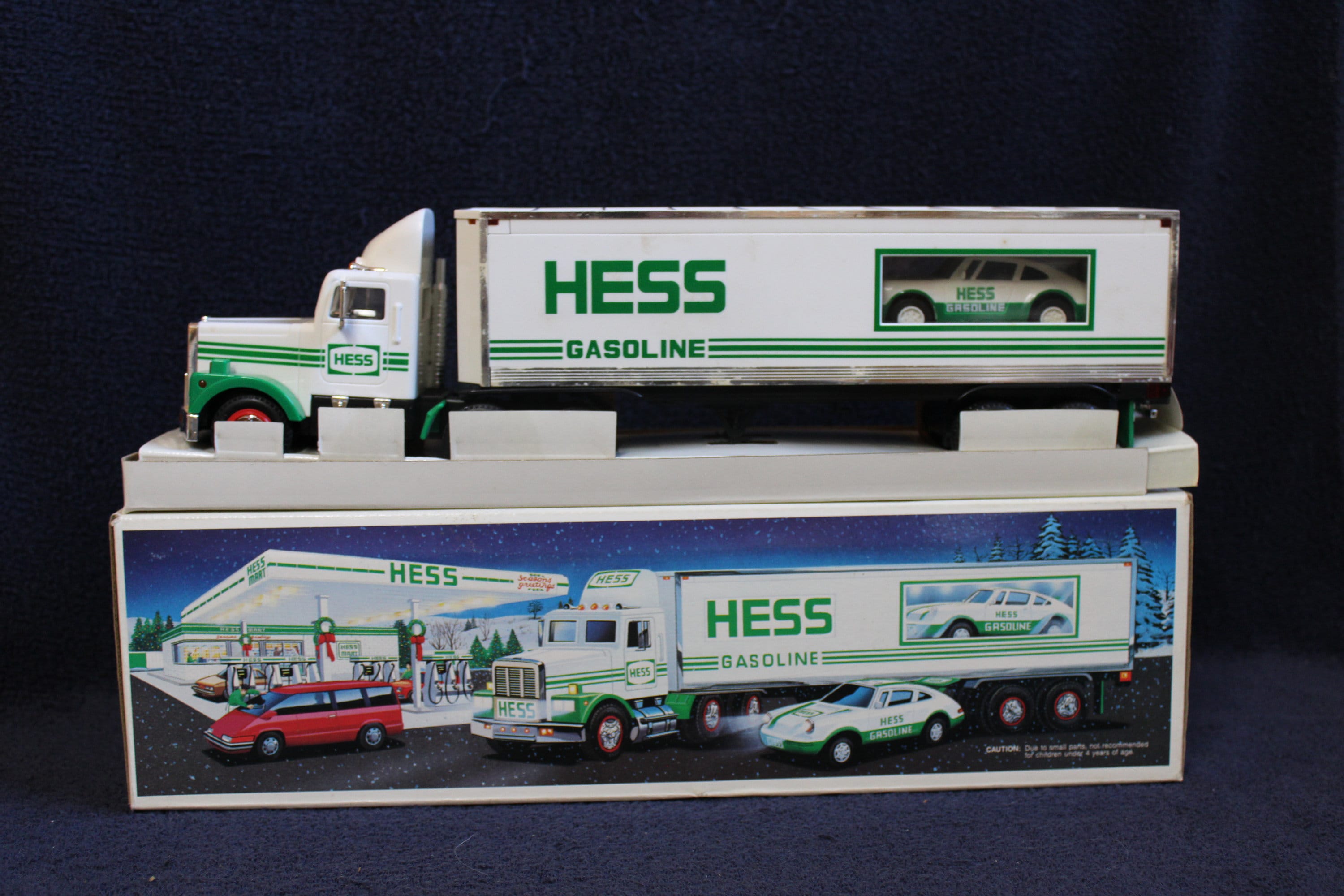Vintage 1992 Hess Toy Truck 18 Wheeler and Racer GB8-1/2/3 - Main Image