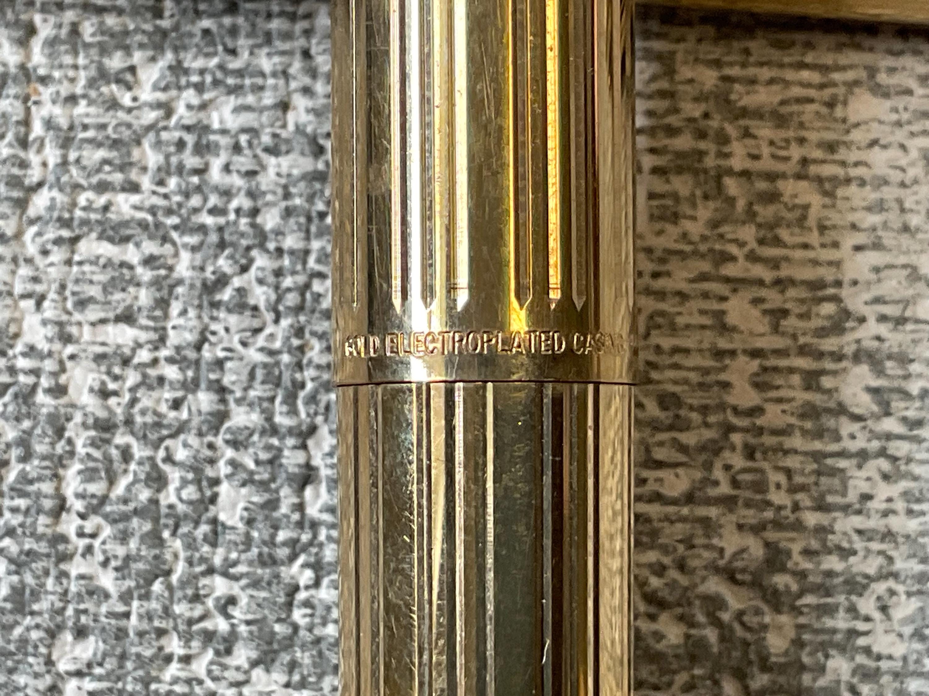 Vintage Sheaffer Gold Electroplated Fountain Pen With 14k Gold Nib