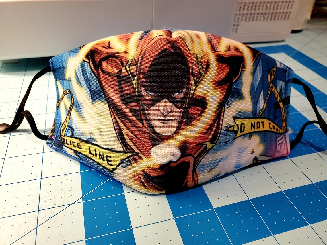 Marvel Comic the Flash Face Mask Etsy