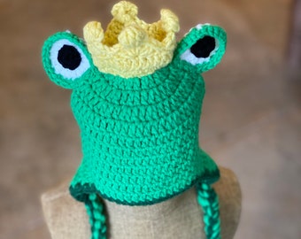 Prince Charming Frog Infant Hat size 0-6months