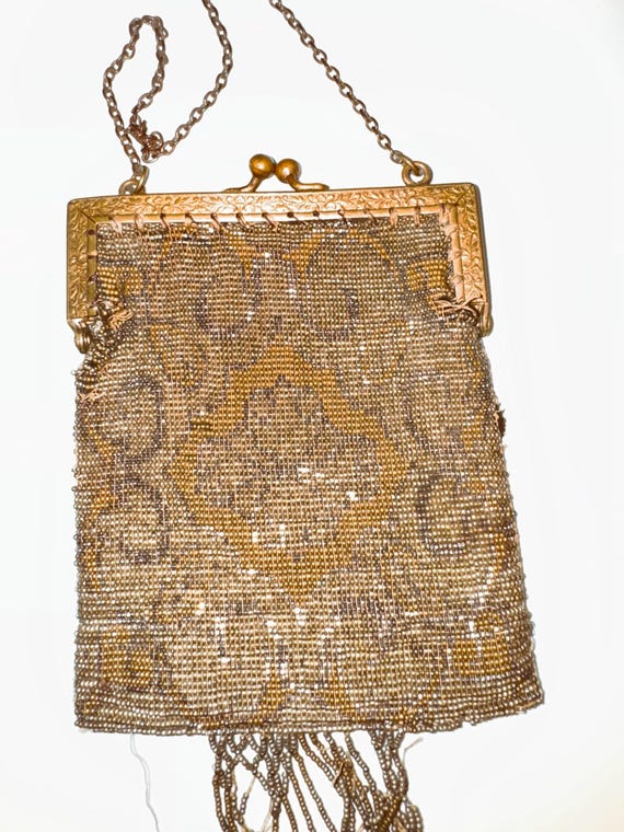 Antique Micro Beaded Purse - image 5