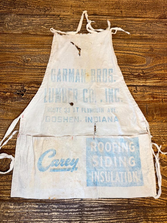 Vintage Garman Bros Lumber Co., Inc. Apron