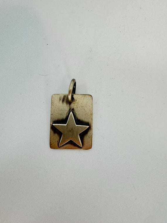 Sterling Silver Dogtag Star