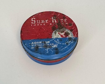 Recipiente para cinta de máquina de escribir Sure-Rite vintage