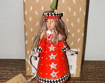 Mariah Red Polka Dot Holiday Caroler Ornament — Patience Brewster by Mackenzie-Childs