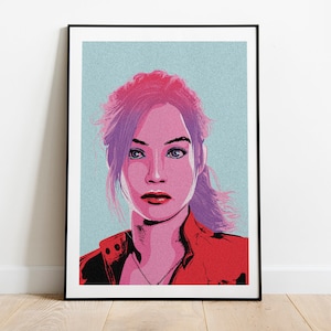 Claire Redfield portrait from Resident Evil pop art inspired poster