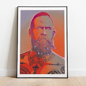 Baldur Portrait von God Of War Pop Art inspiriertem Poster