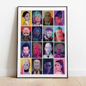 Cyberpunk pop art inspired poster (with male V)