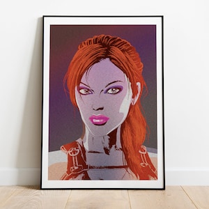 Lara Croft Portrait von Tomb Raider Underworld Pop Art inspiriertes Poster